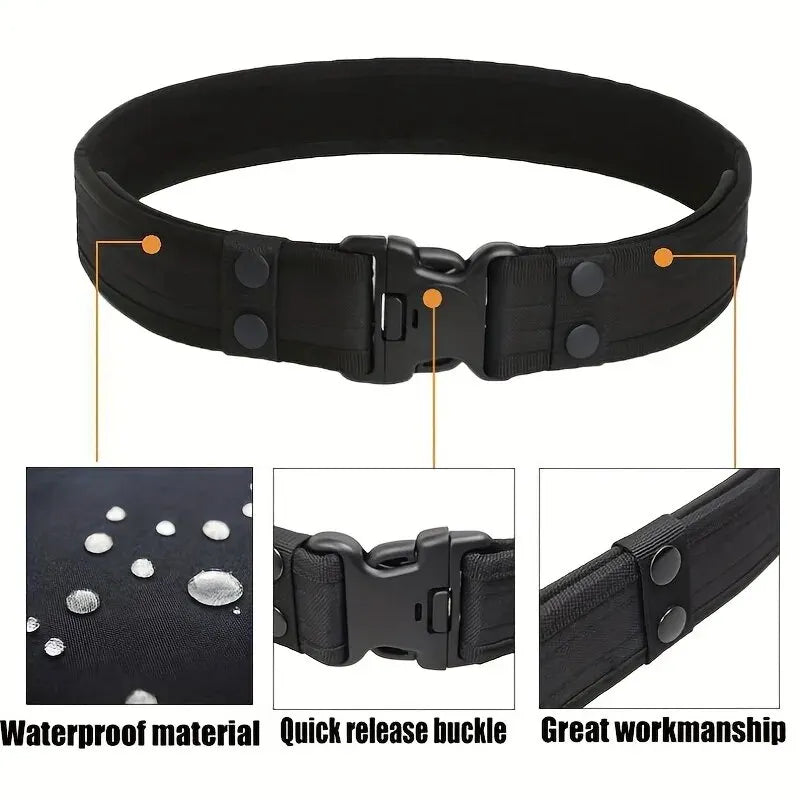 Unisex 130cm Canvas Belt-Quick-Release tacticle clothing  