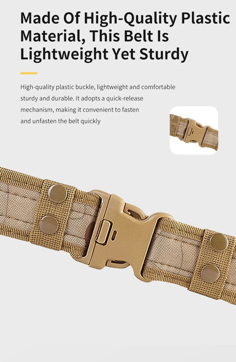 Unisex 130cm Canvas Belt-Quick-Release tacticle clothing  