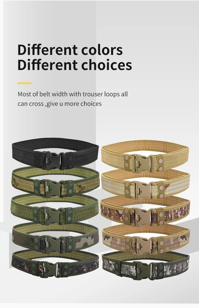 Unisex 130cm Canvas Belt-Quick-Release tacticle clothing  BushLine