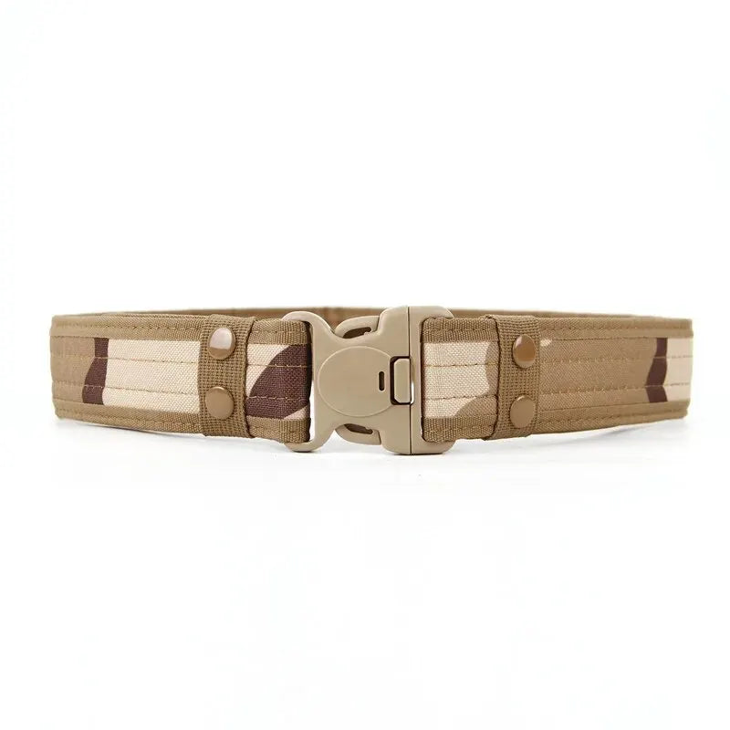 Unisex 130cm Canvas Belt-Quick-Release tacticle clothing BushLine Desert Camouflage 130cm
