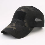 Unisex Tactical Breathable Half Mesh Cap 12 Designs tactical hats BushLine Black CP