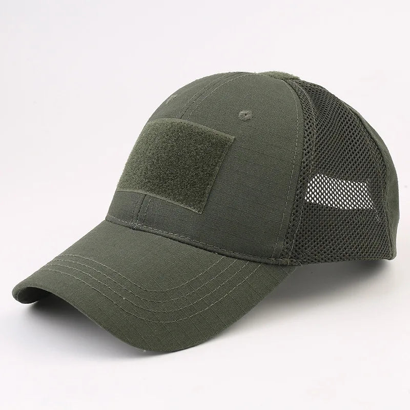 Unisex Tactical Breathable Half Mesh Cap 12 Designs tactical hats BushLine army green