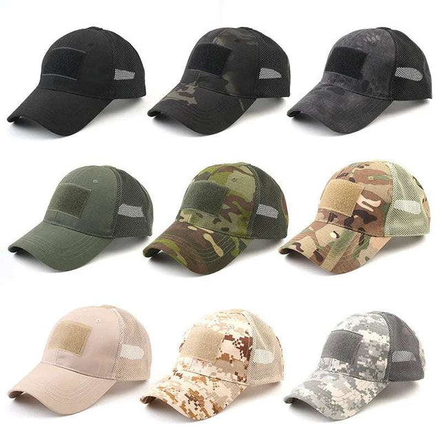 Unisex Tactical Breathable Half Mesh Cap 12 Designs tactical hats  BushLine