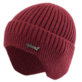 Unisex Winter Wool Beanie with Protectave Earflaps Thermal & Wool Beanies  