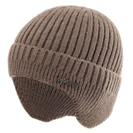 Unisex Winter Wool Beanie with Protectave Earflaps Thermal & Wool Beanies  