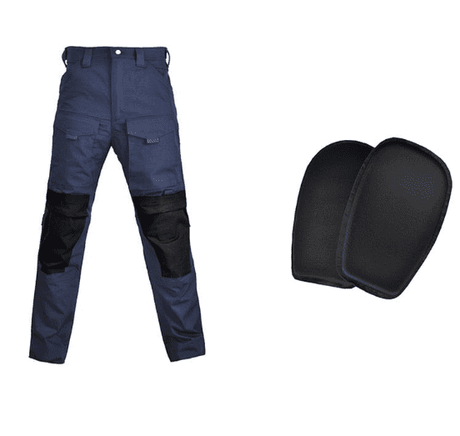 Tactical Uniform Pants and Shirt with Pads Outdoor Clothing BushLine Navy Pants With Pads S-(50-60KG) 