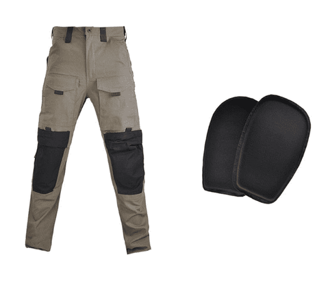 Tactical Uniform Pants and Shirt with Pads Outdoor Clothing BushLine Green Pants with pad S-(50-60KG) 