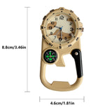 Versatile Carabineer Compass Watch Traditional Quartz Optics  