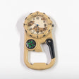 Carabiner compass watch with traditional quartz movement
