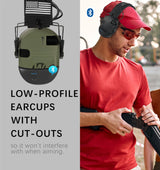 Walker Bluetooth Voice Amp Noise Reduction Hearing Protection Ear Muffs Hi-Vis & Safety  BushLine