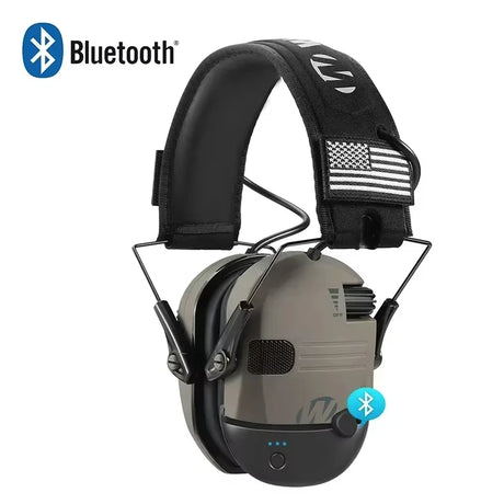 Walker Bluetooth Voice Amp Noise Reduction Hearing Protection Ear Muffs Hi-Vis & Safety BushLine Earth brown