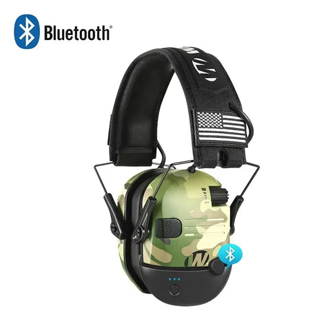 Walker Bluetooth Voice Amp Noise Reduction Hearing Protection Ear Muffs Hi-Vis & Safety BushLine Camo