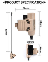 Walker U94 PTT 7.0 Plug Headset Adapters   