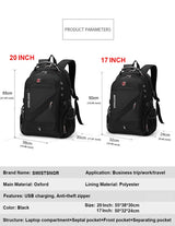 Waterproof 17/20 Inch Laptop Backpack Anti theft BackPacks  BushLine