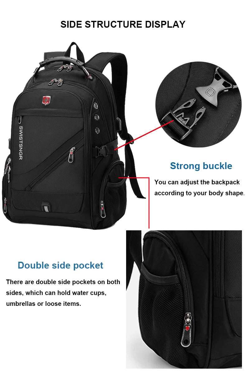 Waterproof 17/20 Inch Laptop Backpack Anti theft BackPacks  BushLine