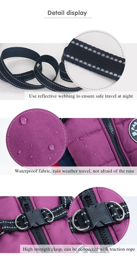 Waterproof Warm Dog Jacket Vest Dog Stuff  