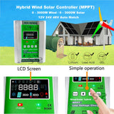 Wi-Fi Wind Solar Hybrid Controller MPPT Lifepo4 1Kw 2Kw 3Kw Wind Power  BushLine