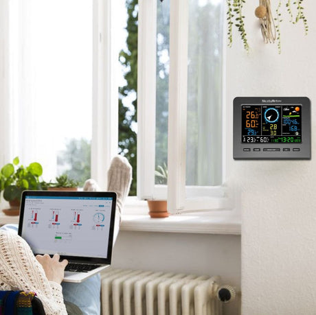 WiFi Weather Station Thermo Hygro Barometer Wind Direction Speed Wind Power Vertical  