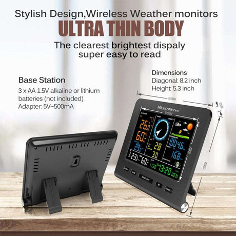 WiFi Weather Station Thermo Hygro Barometer Wind Direction Speed Wind Power Vertical  