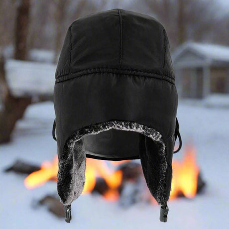 Winter Warm & Windproof Mask Pilot Hat Wool Beany Thermal & Wool Beanies  