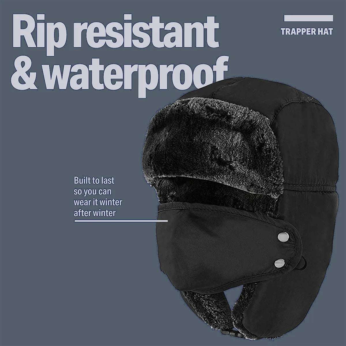 Winter Warm & Windproof Mask Pilot Hat Wool Beany Thermal & Wool Beanies  BushLine