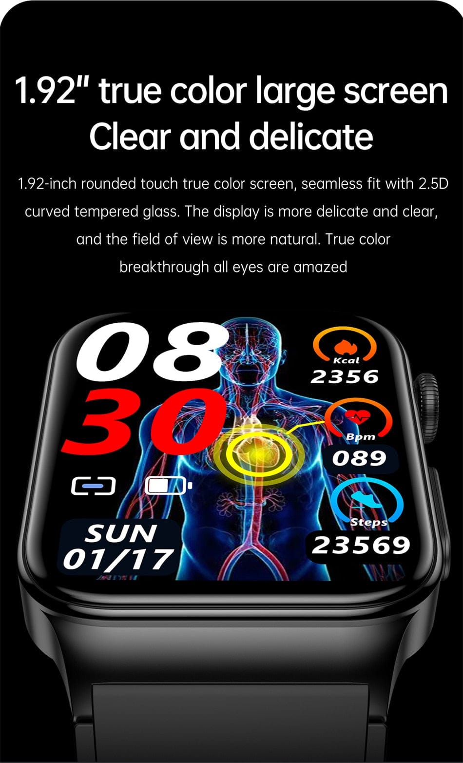 Xiaomi Smart Watch Mediatek Blood Glucose ECG PPG Watchs  BushLine