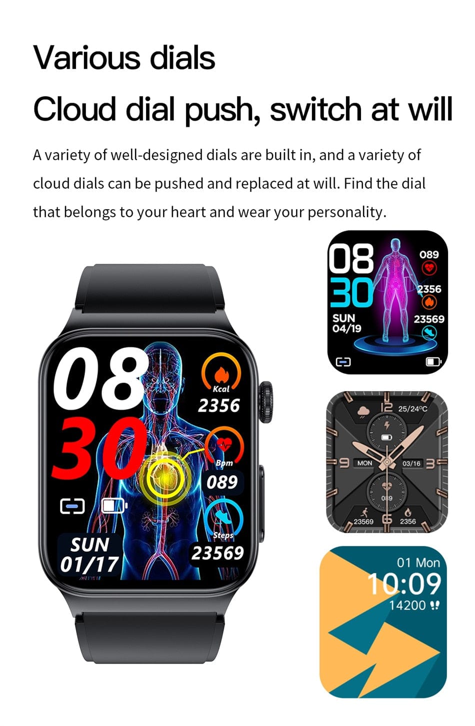 Xiaomi Smart Watch Mediatek Blood Glucose ECG PPG Watchs  BushLine