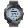 North Edge APACHE-D digital outdoor watch with the white display, dark grey case and grey nylon strap