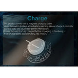 APACHE-D magnetic charging cable on the case back; the maker quotes about 2 to 3 hours for a full charge
