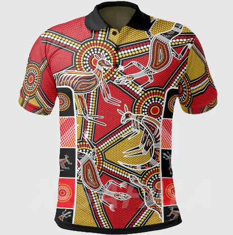 Indigenous Australia Polo Tee Shirt 15 3D Designs Outdoor Shirts & Tops BushLine   