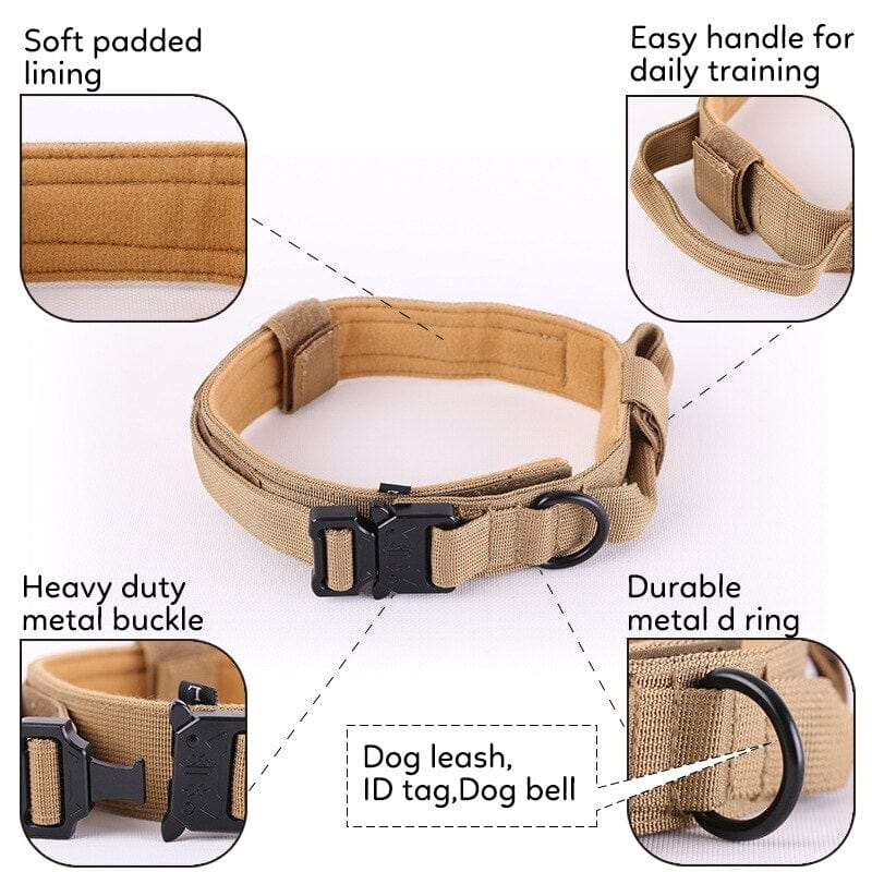 Adjustable Tactical Dog Collar Dog Stuff BushLine   