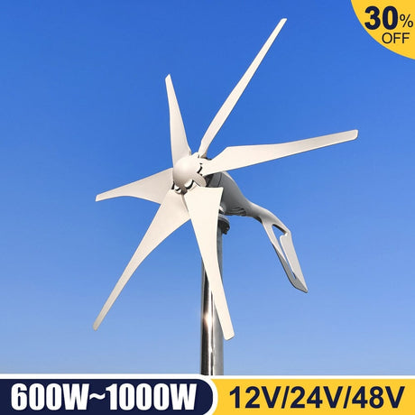800W & 1000W Wind Turbine Generator Wind Power BushLine 12v Wind Turbine Only|1000w 6 Blades 