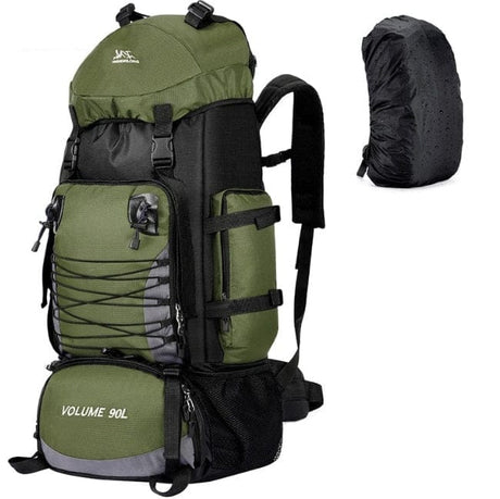 Large Hiking Camping Backpack 80ltr 90ltr BackPacks BushLine 90L Army Green  