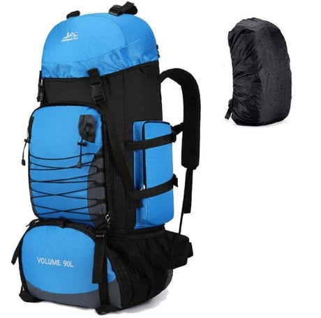 Large Hiking Camping Backpack 80ltr 90ltr BackPacks BushLine 90L Sky Blue  