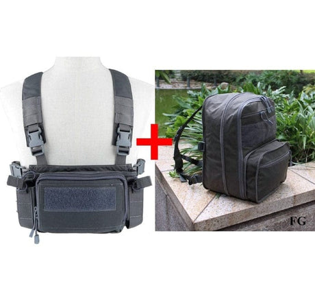 MOLLE Chest Rig Vest Flatpack Tactical Backpack 2023 BackPacks BushLine FG  
