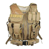 Tactical Survival Outdoor Vest Training Vest BackPacks BushLine Khaki  