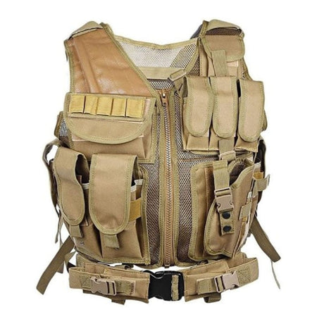 Tactical Survival Outdoor Vest Training Vest BackPacks BushLine Khaki  