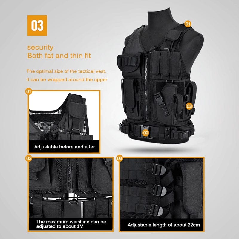 Tactical Survival Outdoor Vest Training Vest BackPacks BushLine   