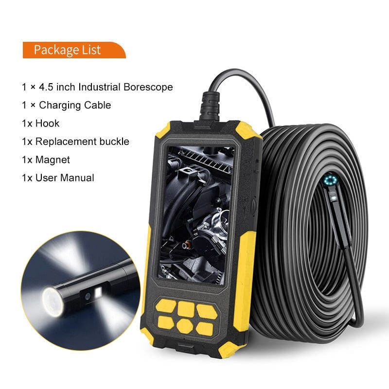 Industrial Endoscope Camera 1080P tools BushLine 2m P50 8mm triple-Lens 