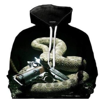 3D Rattle Snake Hoodie Sweatshirt Clothing BushLine Snake Asia S 