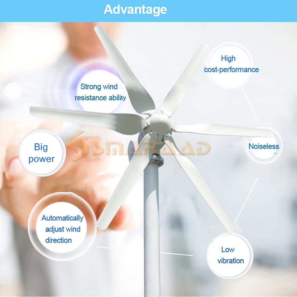 800W & 1000W Wind Turbine Generator Wind Power BushLine   