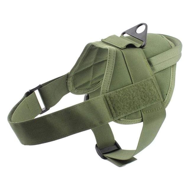 Dog Harness Vest With Handle & Lead Dog Stuff BushLine Army Green Vest S 