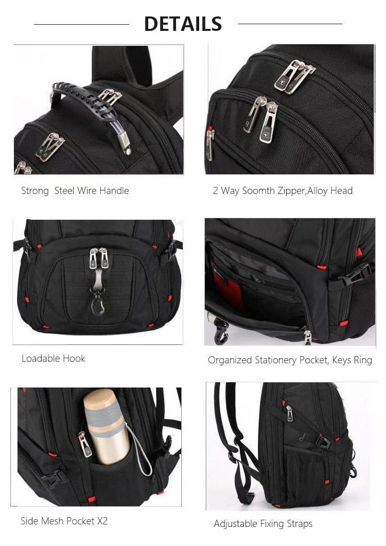 Durable Laptop Backpack USB Charging Port Swiss-Multifunctional BackPacks BushLine   