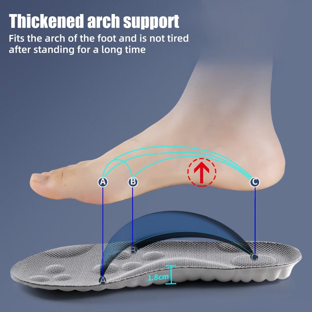 Sport Insoles Shock Absorption Arch Support Health BushLine   