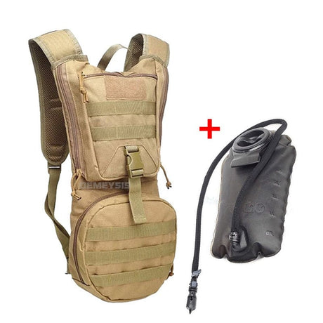 Molle Hydration Day Pack 3ltr TPU Water Bladder hydration backpacks BushLine tan with Hydration  