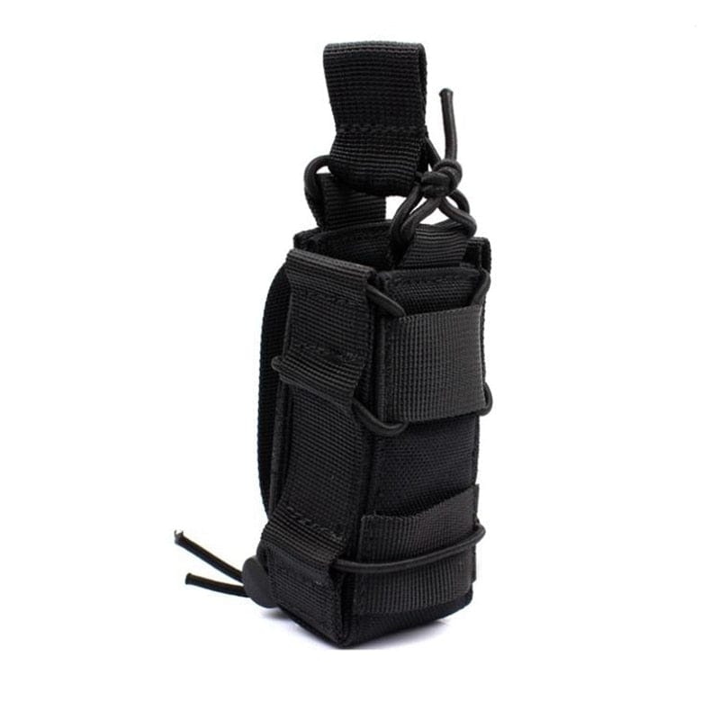 Pistol Mag Pouch Flashlight Holster Molle Accessories BushLine black  