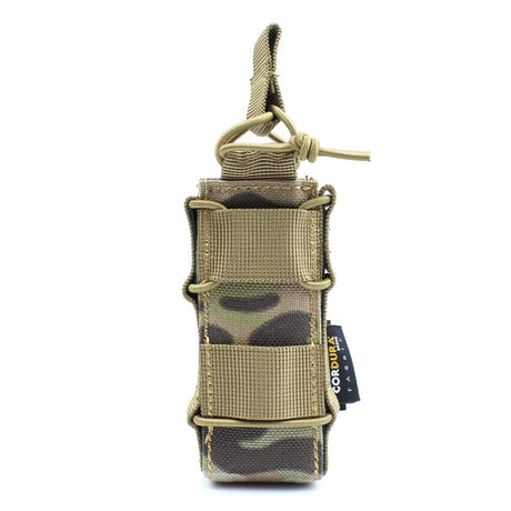 Tactical Pistol Mag Pouch Elastic 9mm Flashlight Holster Molle Accessories BushLine CP  