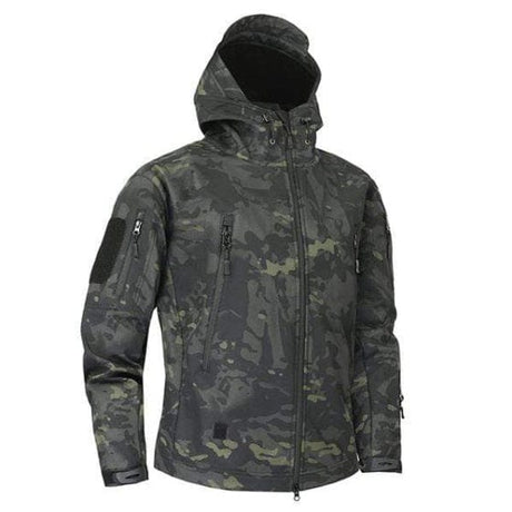 Camouflage Fleece Jacket Windbreaker Outdoor Clothing BushLine CPBK M(65-75KG) 