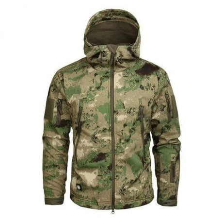 Camouflage Fleece Jacket Windbreaker Outdoor Clothing BushLine FG XS(50-55KG) 