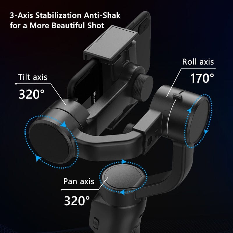 Axis Gimbal Stabilizer Phone Holder Anti Shake phone stuff BushLine   